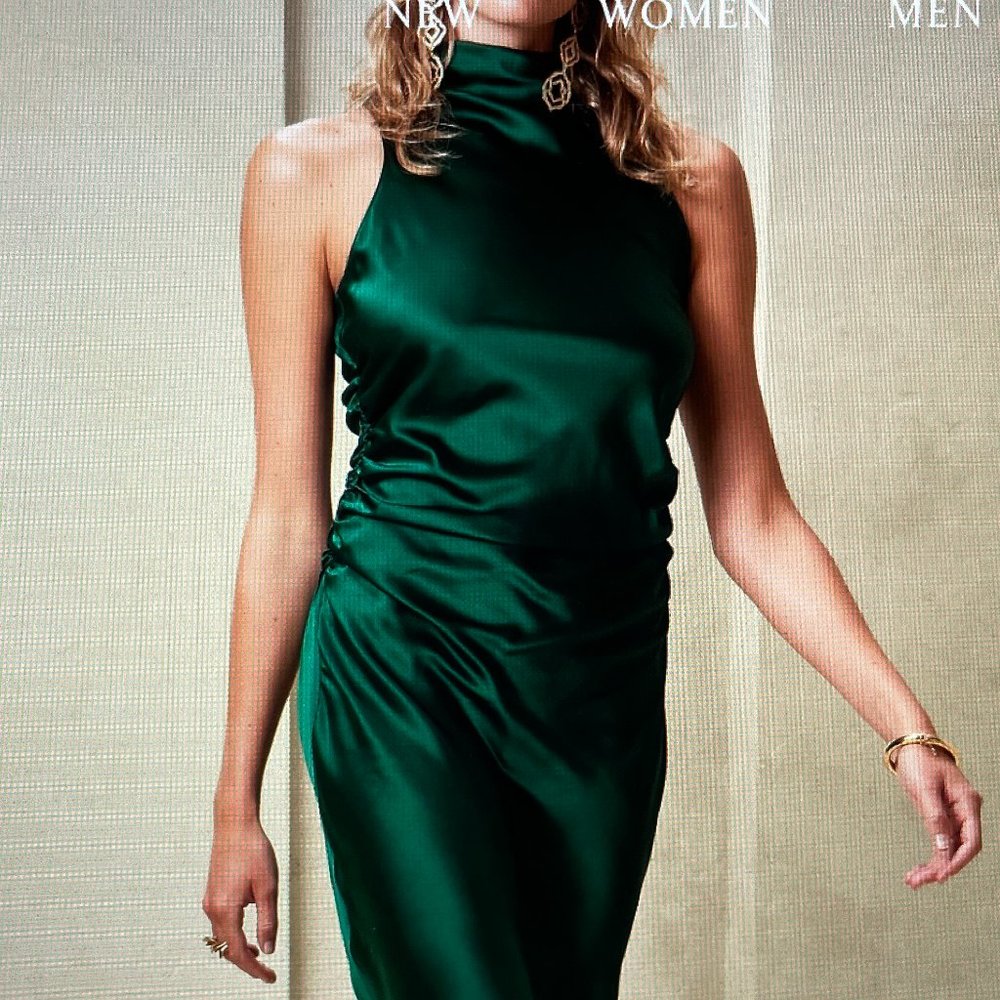 ECLIPSE SILK MIDI DRESS